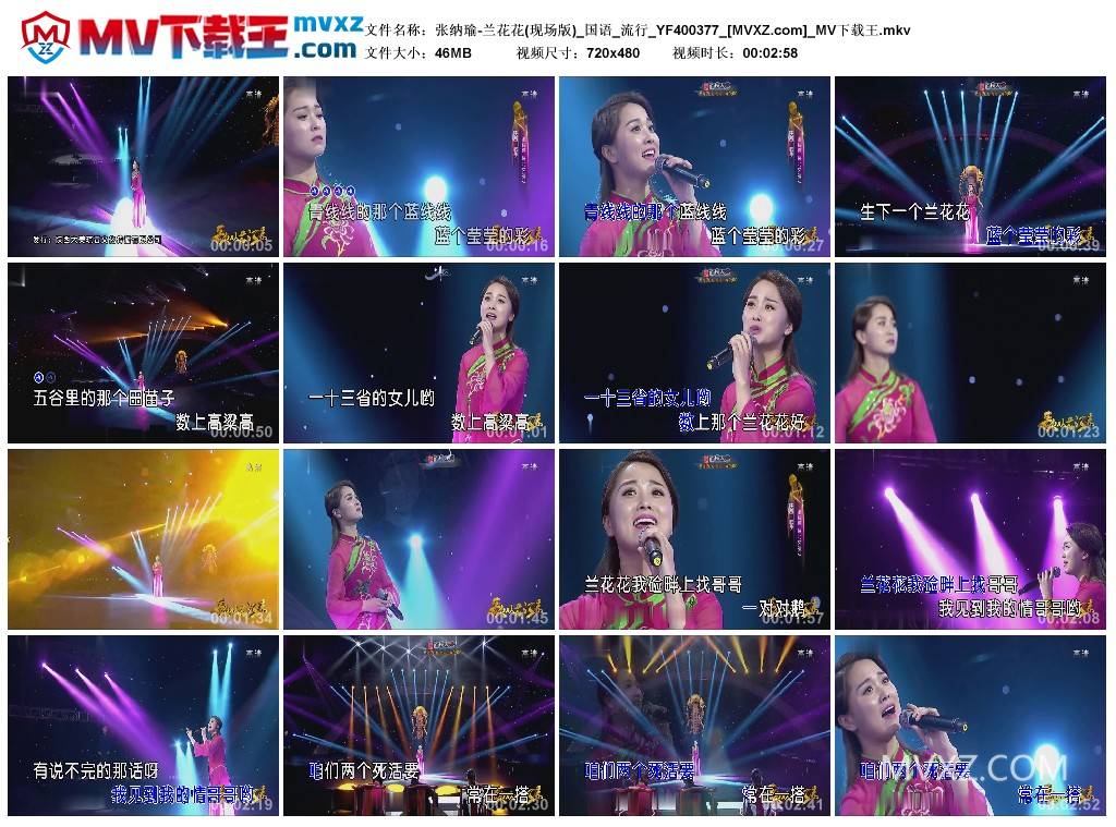 张纳瑜-兰花花(现场版)_国语_流行_YF400377